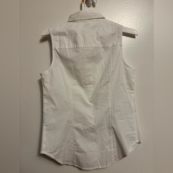 NWT J. Crew Sz XSP Sleeveless cotton poplin shirt in signature fit - Picture 5 of 5